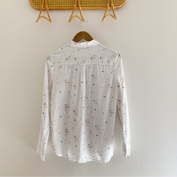 Fat Face Floral Print Button Front Shirt Sz 6 Ivory - Picture 4 of 7